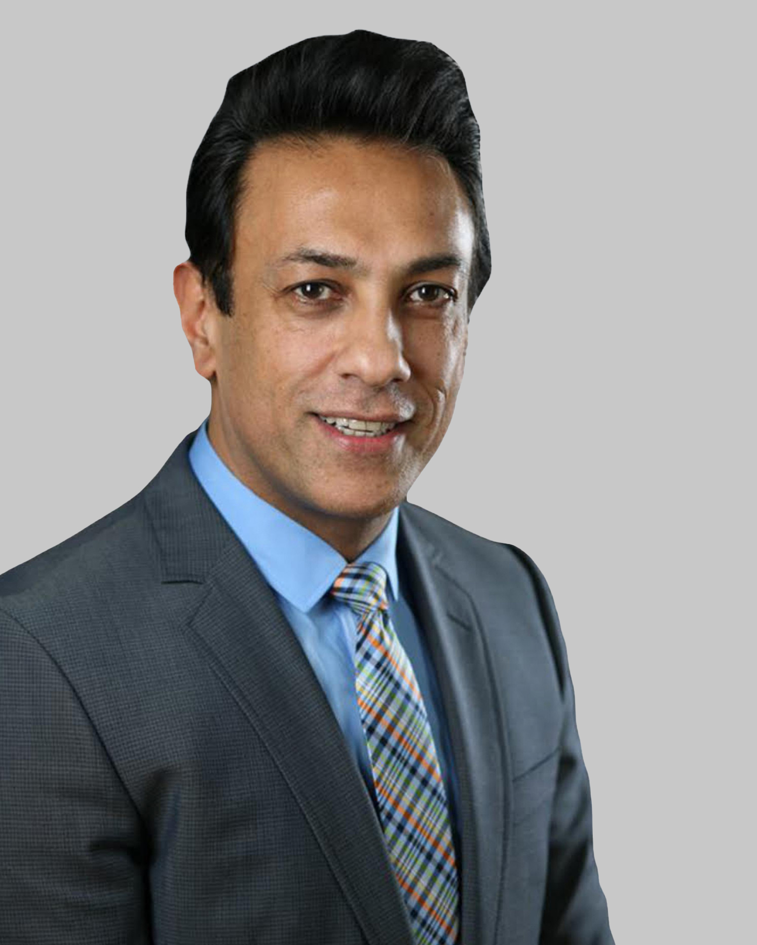 Dr Raj from Skinnovate Grey Background